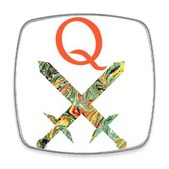 crossed swords e 200 q - Square fridge magnet - white - Front