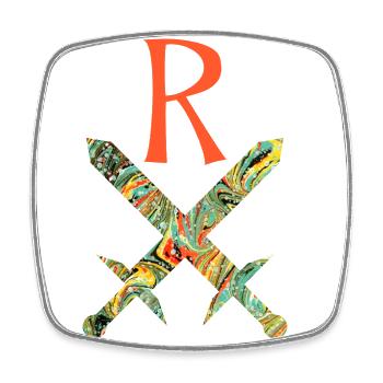 crossed swords e 200 r - Square fridge magnet - white - Front