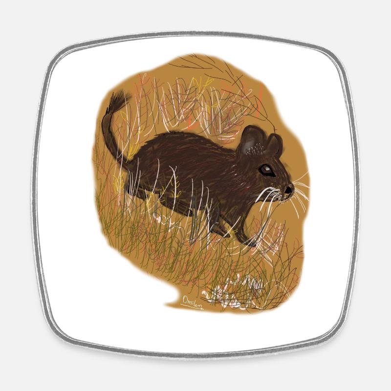 A degu - Square fridge magnet - white