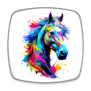 Painted Horse - Square fridge magnet - white - Front