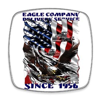 V8 Truck Shirt cool dicton avec l’année de naissance de l’aigle - Magnet carré - blanc - Devant