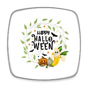Joyeux Halloween Banane - Magnet carré - blanc - Devant