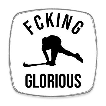Field hockey - Square fridge magnet - white - Front