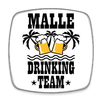 08 Malle Drinking Team Beer Mass Bier Party - Viereckiger Kühlschrankmagnet - Weiß - Vorne