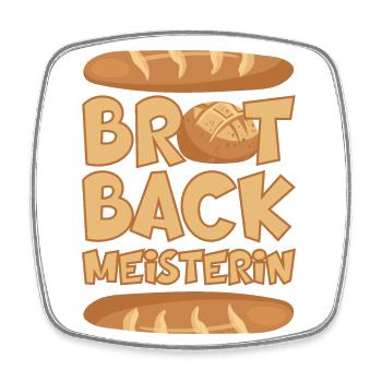 BROT BACKMEISTERIN BROT BACKEN BÄCKERIN - Viereckiger Kühlschrankmagnet - Weiß - Vorne