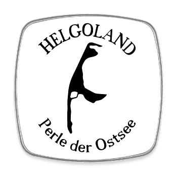 Helgoland oder Sylt - Perle der Ostsee - Viereckiger Kühlschrankmagnet - Weiß - Vorne