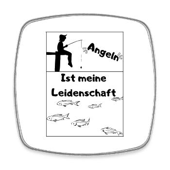 Angel Schriftzug Design - Viereckiger Kühlschrankmagnet - Weiß - Vorne