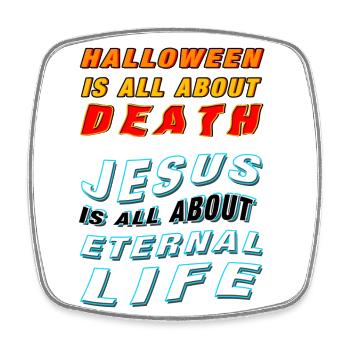 Jesus is about Life - Square fridge magnet - white - Front