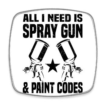 Car painter - Square fridge magnet - white - Front
