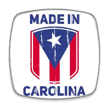 Carolina Puerto Rico - Viereckiger Kühlschrankmagnet - Weiß - Vorne