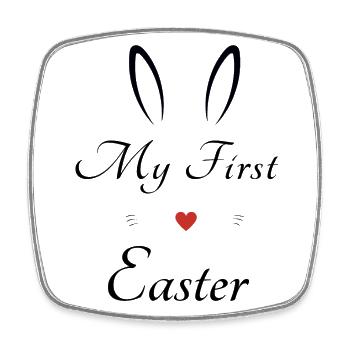 My First Easter - Viereckiger Kühlschrankmagnet - Weiß - Vorne
