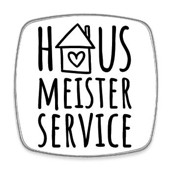 Hausmeisterservice - Haus - Hausmeister Service - Viereckiger Kühlschrankmagnet - Weiß - Vorne