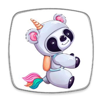 Koala Unicorn Fusion, Awesome Animal Design - Square fridge magnet - white - Front