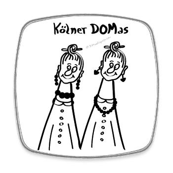 Kölner (D)OMAS [von 2001] - Viereckiger Kühlschrankmagnet - Weiß - Vorne