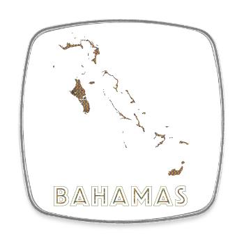 Bahamas Pride - Square fridge magnet - white - Front