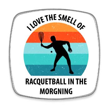 Racqueetball - Square fridge magnet - white - Front