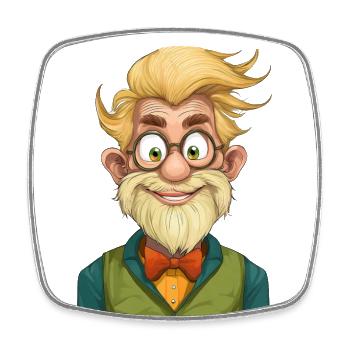 mad professor - Square fridge magnet - white - Front