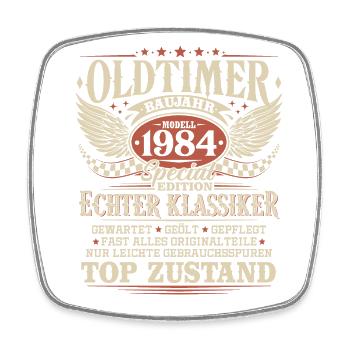 Vintage 1984 Vintage cadeau d’anniversaire - Magnet carré - blanc - Devant