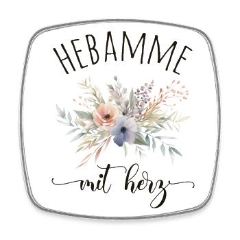 Hebamme mit Herz! Personalisierbares Design - Viereckiger Kühlschrankmagnet - Weiß - Vorne