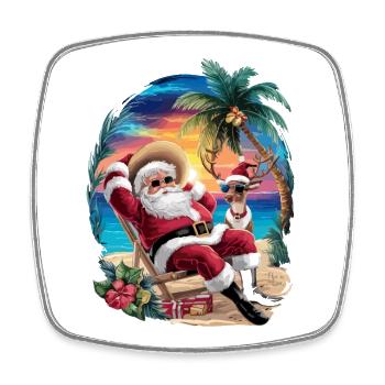 Weihnachten im Juli - Viereckiger Kühlschrankmagnet - Weiß - Vorne