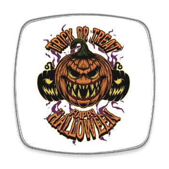Citrouille d’Halloween - Magnet carré - blanc - Devant