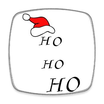 ho ho ho Weihnachten - Viereckiger Kühlschrankmagnet - Weiß - Vorne