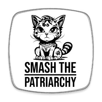 Smash The Patriarchy - Square fridge magnet - white - Front
