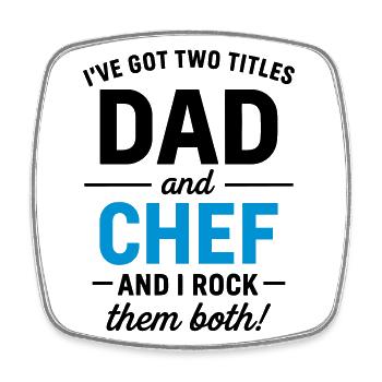 Dad and Father's Day Design - Square fridge magnet - white - Front