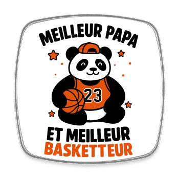 Meilleur basketteur meilleur papa Basket Sport - Magnet carré - blanc - Devant