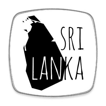 sri lanka - Viereckiger Kühlschrankmagnet - Weiß - Vorne