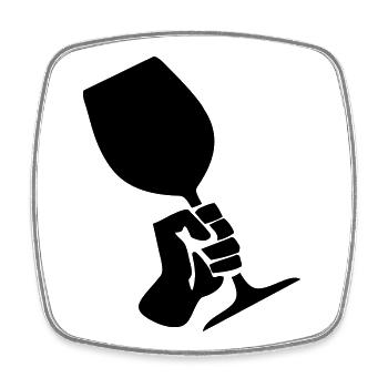 Wine Revolution - Viereckiger Kühlschrankmagnet - Weiß - Vorne