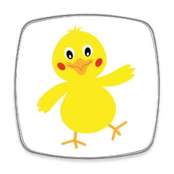 chick - Square fridge magnet - white - Front