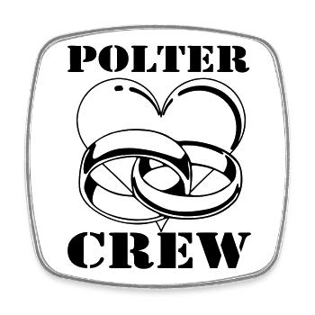 Junggesellenabschied , JGA Polter Crew (25) - Viereckiger Kühlschrankmagnet - Weiß - Vorne