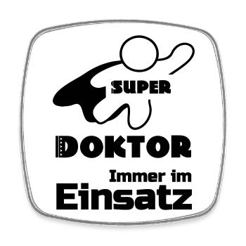 Super Doktor Geschenk - Viereckiger Kühlschrankmagnet - Weiß - Vorne