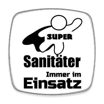 Super Sanitäter Geschenk - Viereckiger Kühlschrankmagnet - Weiß - Vorne
