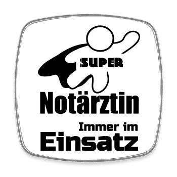 Super Notärztin Geschenk - Viereckiger Kühlschrankmagnet - Weiß - Vorne