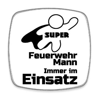 Super Feuerwehrmann Geschenk - Viereckiger Kühlschrankmagnet - Weiß - Vorne