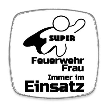 Super Feuerwehrfrau Geschenk - Viereckiger Kühlschrankmagnet - Weiß - Vorne