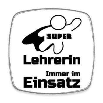 Super Lehrerin Geschenk - Viereckiger Kühlschrankmagnet - Weiß - Vorne