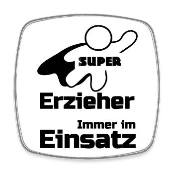 Super Erzieher Geschenk - Viereckiger Kühlschrankmagnet - Weiß - Vorne