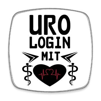 Urologin mit Herz Geschenk - Viereckiger Kühlschrankmagnet - Weiß - Vorne