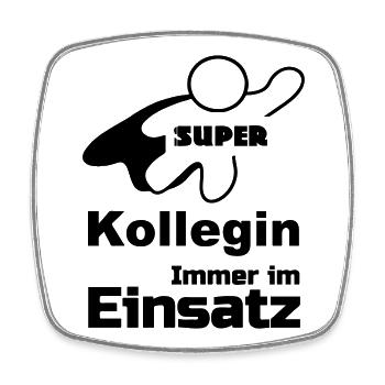 Super Kollegin Geschenk - Viereckiger Kühlschrankmagnet - Weiß - Vorne