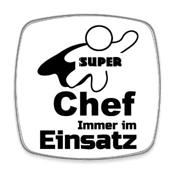 Super Chef Geschenk - Viereckiger Kühlschrankmagnet - Weiß - Vorne