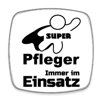 Super Pfleger Geschenk - Viereckiger Kühlschrankmagnet - Weiß - Vorne