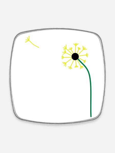 Pusteblume,Löwenzahn,Butterblume, ✔ - Viereckiger Kühlschrankmagnet - Weiß