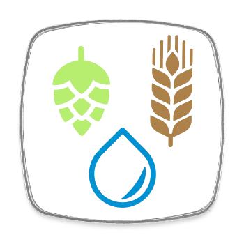 Beer ingredients for brewing - Square fridge magnet - white - Front