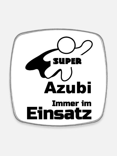 Super Azubi Geschenk - Viereckiger Kühlschrankmagnet - Weiß