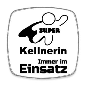 Super Kellnerin Geschenk - Viereckiger Kühlschrankmagnet - Weiß - Vorne