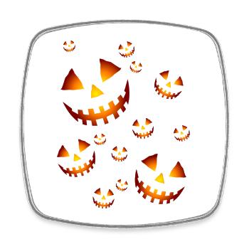 Pumpkins in the dark - Viereckiger Kühlschrankmagnet - Weiß - Vorne