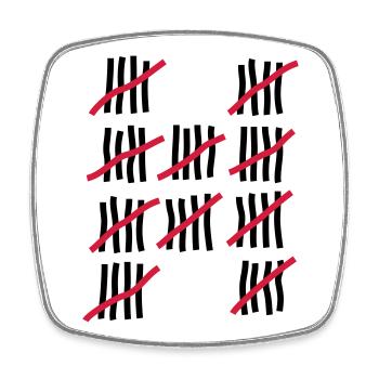 Birthday 50 years - Square fridge magnet - white - Front